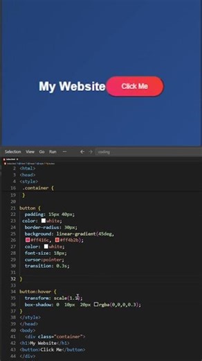 “Boring Website → PRO in 10 Seconds 😳 (HTML + CSS)”