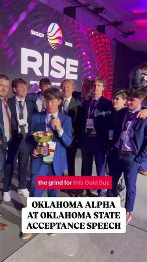 Oklahoma State SigEps Win a Gold Buc Cup!