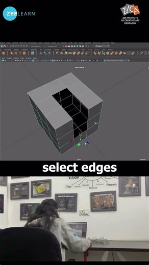 Autodesk Maya Modeling Tutorial | Face Delete and Edge Extrude Technique