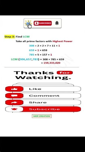 Find HCF and LCM of 308, 785 and 659 | Easy Explanation | #hcf #lcm #maths #class10maths #class10