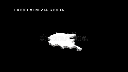 Friuli Venezia Giulia Italy Region 3d Map Animation Stock Footage - Video of italy, motion: 450961632