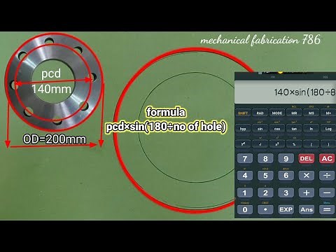 How To flange Hole Marking || calculation of flange hole making with formula