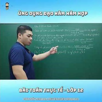 Bài toán thực tế ứng dụng đạo hàm hàm hợp #toanthayminhmon #daoham #hamhop #onthithptquocgia