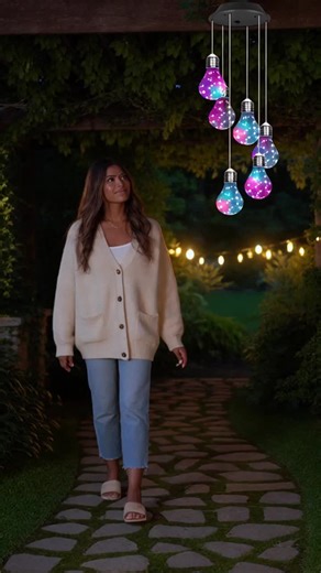 Solar Wind Chime Lamp, Seven Color String Light, Home Indoor Outdoor Decoration Lighting Supplies