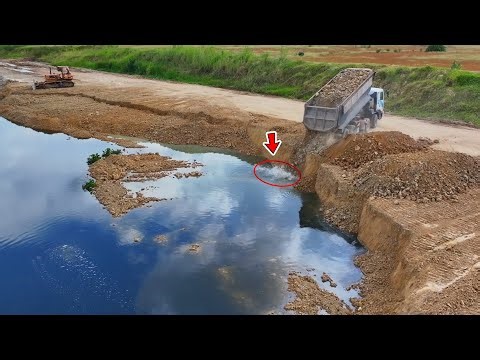 Wonderful Project Operator Skill Bulldozer Pushing Soil & 12Wheel Truck Unloading Soil Building Road