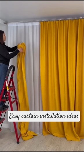 Easy way installation curtain step by step #curtains #interiordesign #uzbekistan #diy