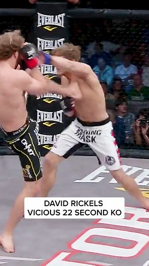 Fighting In a Hurry. David Rickels TKO's Him In Only 22 Seconds ⏳👊 #MMA #KO #Highlight #Boxing #fblifestyle | PFL MMA Live