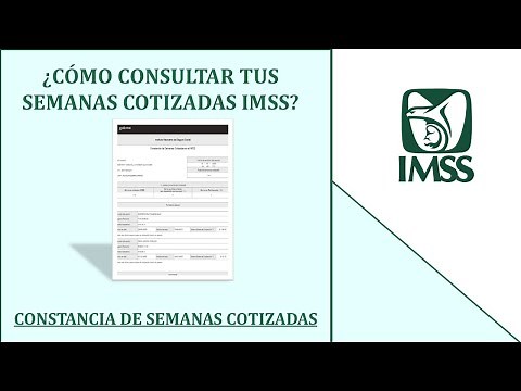 COMO TRAMITAR TU CONSTANCIA DE SEMANAS COTIZADAS IMSS POR INTERNET