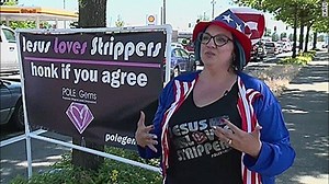 “Jesus Loves Strippers” sign causing controversy in an Oregon town
