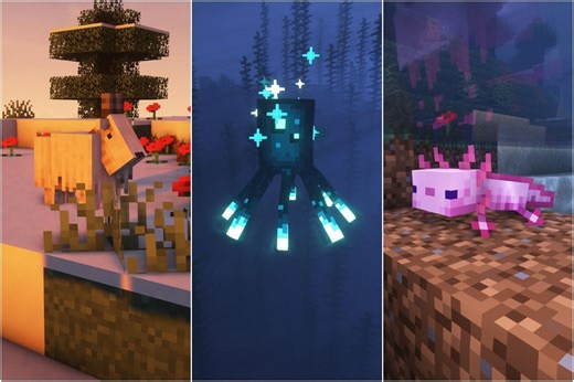 Where will goats, glow squids, and axolotls spawn in Minecraft 1.18 update