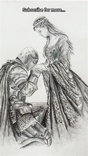 How to draw a knight and a princess #howtodraw #artprocess #fyp