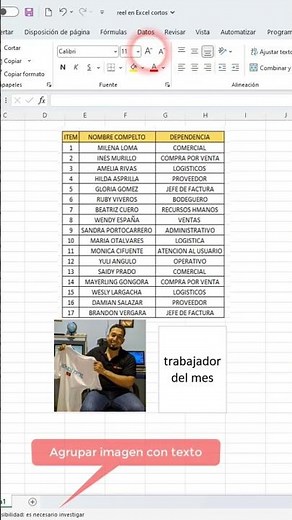 Como agrupar imagenes con cuadro de texto en Excel (Agrupar imagen con cuadro de Texto) #excel