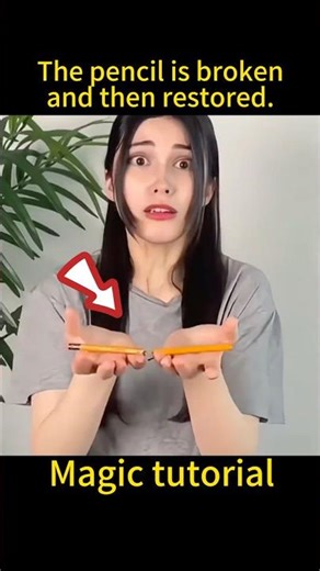 The pencil is broken and restored, magic tutorial! #魔术教学 #魔术表演 #magicteaching