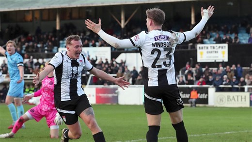 ⚽ 𝗙𝗜𝗩𝗘 𝗜𝗡 𝗙𝗜𝗩𝗘 Owen Windsor made it 5 goals at the Cannon Clarke Stadium @ Twerton Park in 5 matches since joining the Romans, tucking home from Matt Bowman's lovely reverse ball in yesterday's win v Salisbury! Highlights and reaction available now 👉 https://youtube.com/watch?v=pwTOICLFgFY&lc ⚫⚪ #Romans | Bath City Football Club