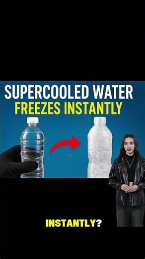 I Froze Water Instantly! 😱 The Magic of Supercooled Water Explained #ScienceShorts #SupercooledWater