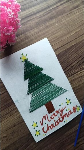 Simple Christmas Tree Painting | #christmas #merrychristmas #art #craft #artist #artwork