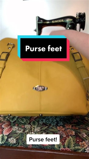 Purse feet! First time using them and I’m lovin it. 👣 #highendpurse #beautiful #creative #sew #handmade #fyp