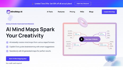 MindMap AI: Best free AI Mind Mapping software for visual thinkers