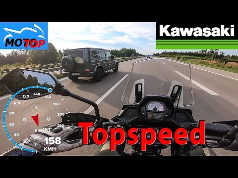Kawasaki Versys 650 - TOPSPEED on AUTOBAHN - GPS 191km/h