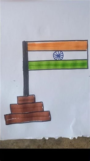 Indian flag drawing easy|india national flag drawing| #Art #India #flag #republicday #drawing