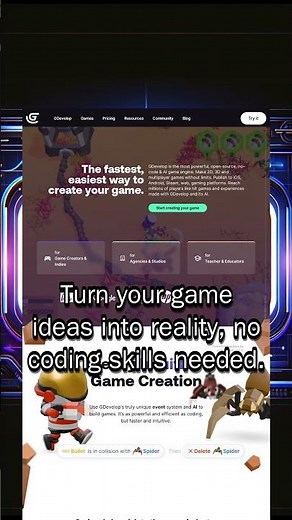 "GDevelop: Create Your Own Games Without Coding!"