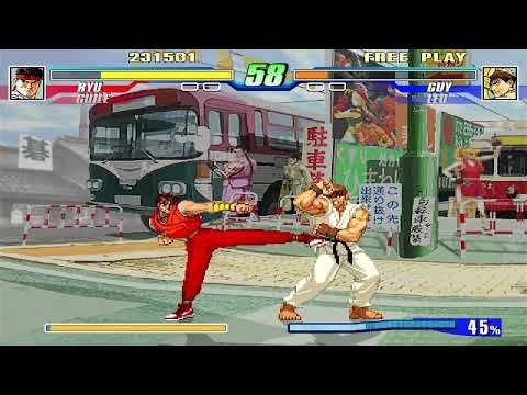 Capcom Fighting Evolution(Switch)-Ryu/Guile Playthrough