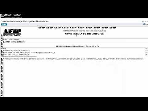 constancia de inscripción AFIP
