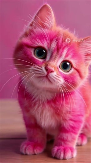 cutest kitty 🥰🤗 with walking turing thre faces😻