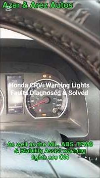 Warning Lights in Honda CRV Diagnosed & Solved
