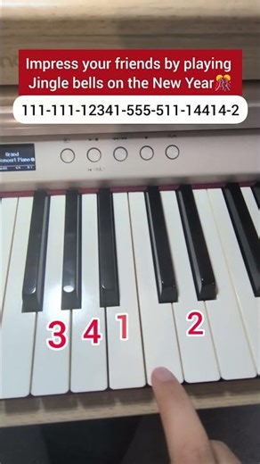 Jingle Bells Easy Piano Tutorial #piano