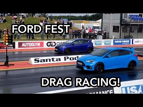 Focus RS vs Fiesta ST DRAG RACE! | FORD FEST 2016