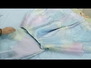 New Style Frill/Ruffle Saree Cutting and Stitching | Organza Lehenga Cutting and Stitching | Skirt