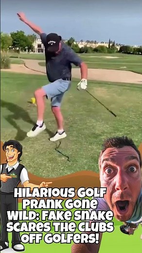Hilarious Golf Prank Gone Wild: Fake Snake Scares the Clubs Off Golfers!