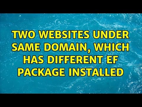 Two websites under same domain, which has different EF package installed
