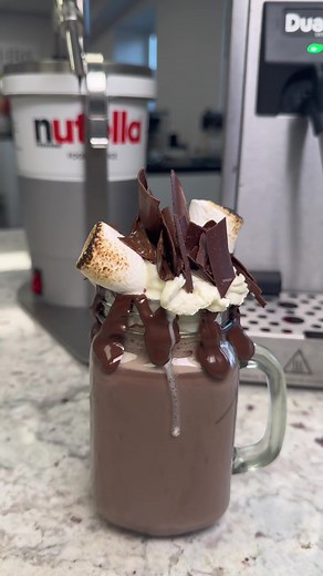 Delicious Hot Chocolate with Sephra Nutella Dispenser