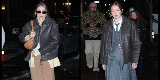 Gigi Hadid has been wearing the same chunky leather jacket for years now