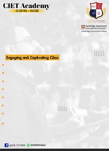 315 reactions · 19 comments | Join O Level & IGCSE Cambridge Classes. Attend a FREE DEMO ! Study under the supervision of Certified Teachers. Our classes are according to CAIE Formats & Past Papers. (Few seats are left) Whatsapp: 03350133663 (Inbox only) | CIE Tutors - An Institute of O/A Levels & IGCSE - Salman Hashmi | Facebook