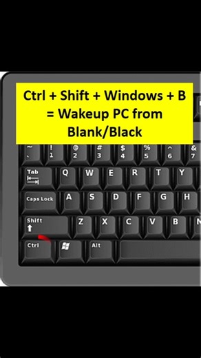 How To Wake Up Our Pc From Blank Or Black Screen #shortcuts​ #windows​