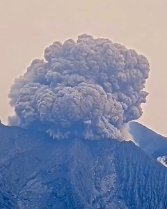 Huge eruption of the Sakurajima volcano in Kyushu, Japan 🇯🇵 (05.04.2025) #Geology #GeologyPage #Japan #volcano | Geology Page