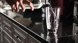 Mineral Water Glass Bottle Liquid Pour Drink Glassware