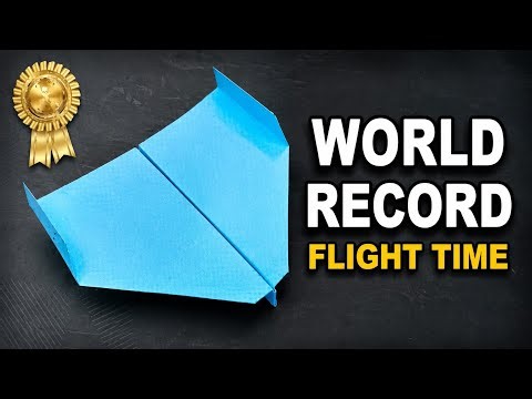 How to Make the WORLD RECORD Paper Airplane ✈️ (Longest Flight Time)