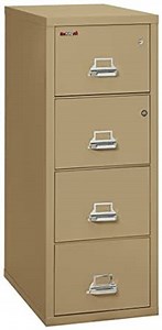 Fireking Legal Safe-in-A-File Fireproof Vertical File Cabinet (3 Drawers, Impact Resistant, Waterproof), Sand