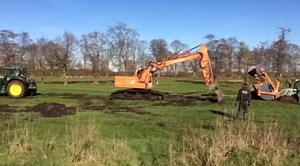 Hier was het nog te nat...