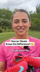 Cleats are a very broad term when it comes to the type of shoes we wear in soccer, so let's break down all the style together, and what they're best for! 👀 👟 Firm grounds are what you wear when the ground is firm, and this is what I personally wear about 99% of the time! ⭐️ Soft grounds have extra long studs, which help prevent slipping when the ground isn't as firm! This is what I would use when the ground is more soft from rain, snow, or just more loose grass and dirt. 🫣 Turf shoes; these h