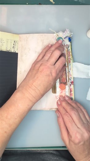 Adding the music sheet edges to my journal | Penny Farthing Papersmith and Journal Maker