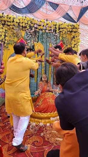 haldi function with flower show😅#love #haldi #shorts #viral #youtubeshorts #trending ##fun #masti