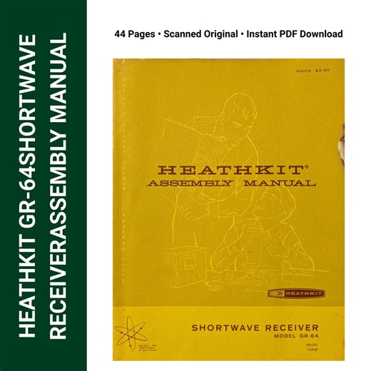 Heathkit GR-64 Shortwave Receiver Assembly Manual PDF – Vintage Radio Kit Build Guide - Etsy