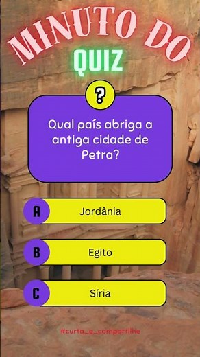 QUIZ de HISTÓRIA! Você acerta as Maravilhas Antigas, Coliseu e Petra? (3 Perguntas Essenciais)