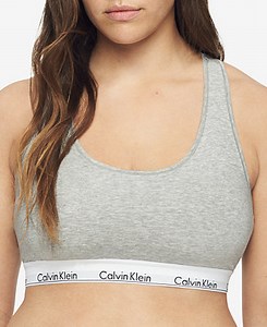 Calvin Klein Plus Size Modern Cotton Unlined Bralette QF5116 - Macy's