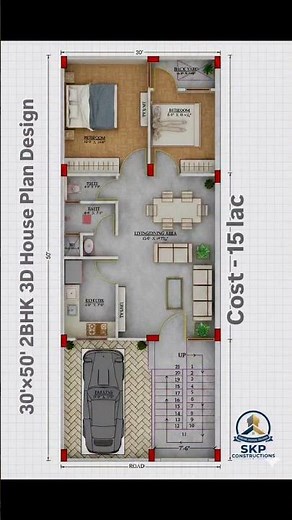 30'×50' Best House Plan Design 🏠”“Comment your plot size, I’ll make a 3D plan for you 👇”#houseplan